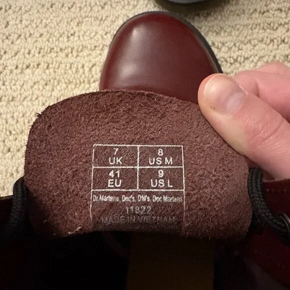 Cherry Red 1460 Dr. Martens - Picture 2 of 3
